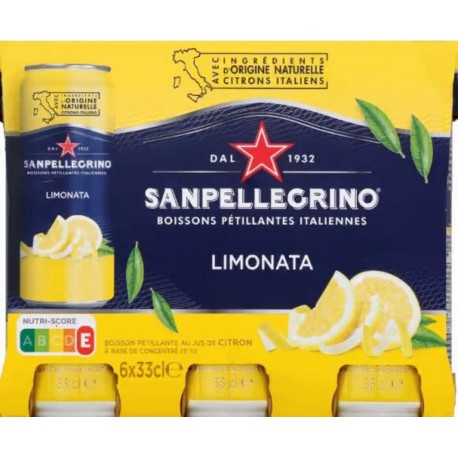 San Pellegrino Limonata 33cl (lot de 4 packs de 6 soit 24 canettes)