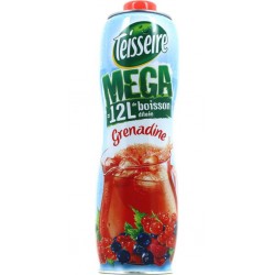 Teisseire Mega Sirop Grenadine 1,5L (lot de 5 bouteilles)