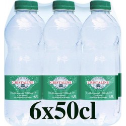 Cristaline Eau de source gazeuse 50 cl (pack de 6)
