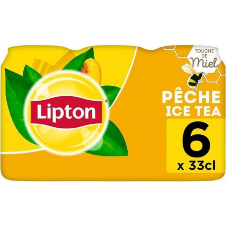 Lipton Boisson au thé pêche touche de miel 6 x 33 cl (pack de 6)