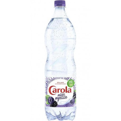 Eau gazeuse aromatisée Carola Mûre Myrtille 1.25L