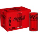 Coca-Cola Soda Sans Sucres ZERO 20cl (pack de 6 canettes)