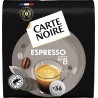 CARTE NOIRE Café dosettes Espresso n°8 compatibles Senseo (36 dosettes)