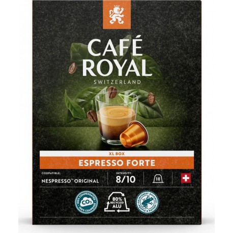 CAFE ROYAL Café capsules Compatibles Nespresso espresso forte n°8 x18