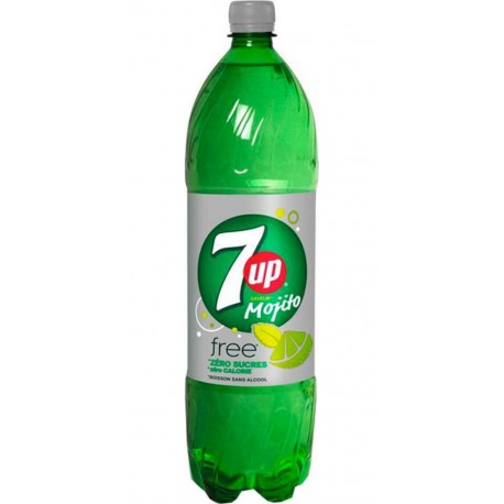 7up Mojito Free Sans Sucres 1,5L (pack de 6 bouteilles)