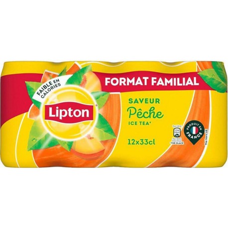 Lipton Ice tea saveur pêche 33cl (pack de 12)