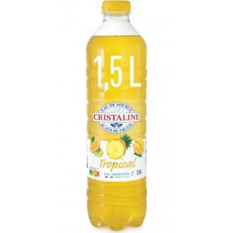 Boisson aromatisée Cristaline Jus de fruits tropical 1.5L