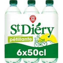 St Diery Eau minérale gazeuse Naturelle 50cl (pack de 6)