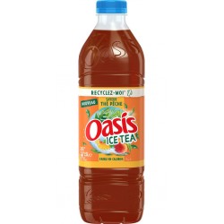 Oasis Thé glacé Saveur Pêche 1,5L (lot de 6 bouteilles)