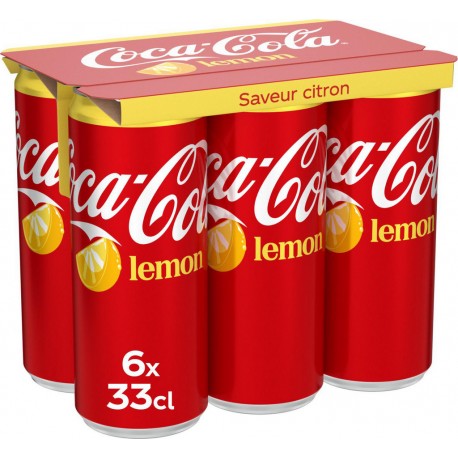 COCA-COLA Soda LEMON 33cl (pack de 6)
