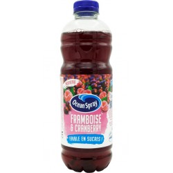 OCEAN SPRAY Boisson Cranberry Framboise Sans Sucre Ajouté 1L